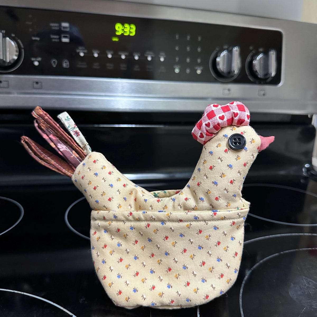 Chicken Pot Holder Pattern PDF | Quilted Oven Mitt