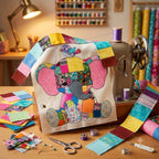 Patchwork Elephant Quilt Pattern PDF Jungle Baby Blanket
