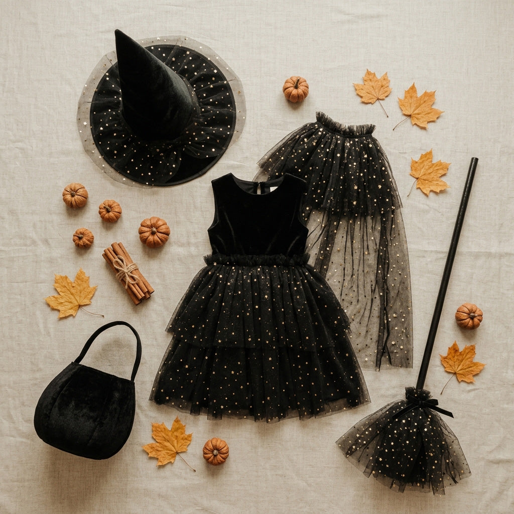 Halloween Witch Costume Sewing Pattern PDF | DIY Kids Witch Costume