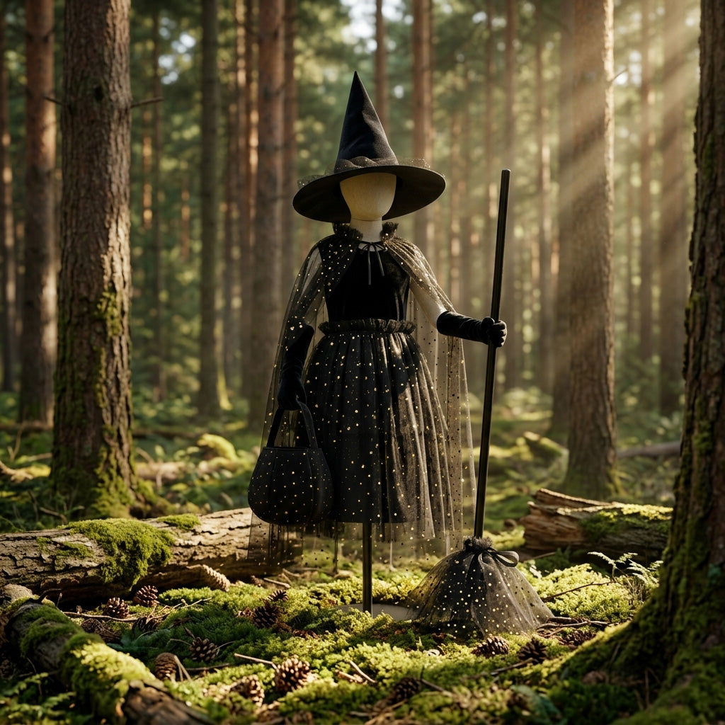 Halloween Witch Costume Sewing Pattern PDF | DIY Kids Witch Costume