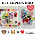 Puppy & Cat Patchwork Quilt Pattern Bundle - Pet Lovers Applique Duo PDF