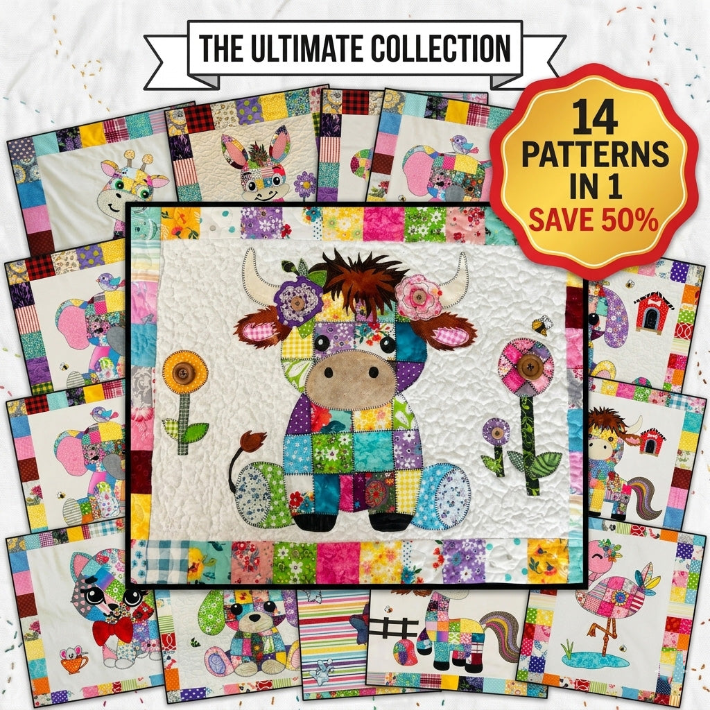 The Ultimate Nursery Applique Quilt Pattern Mega Bundle - 14-in-1 PDF Collection