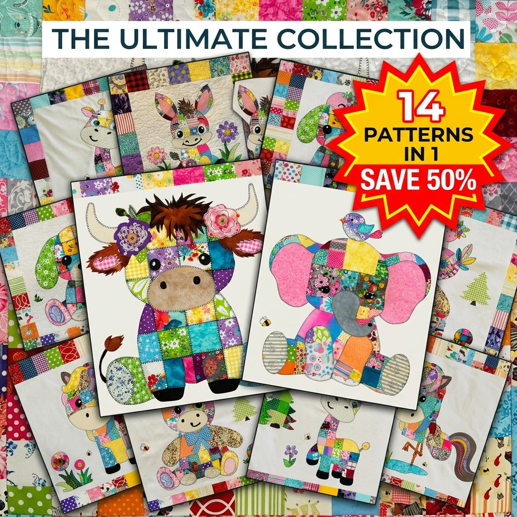 The Ultimate Nursery Applique Quilt Pattern Mega Bundle - 14-in-1 PDF Collection