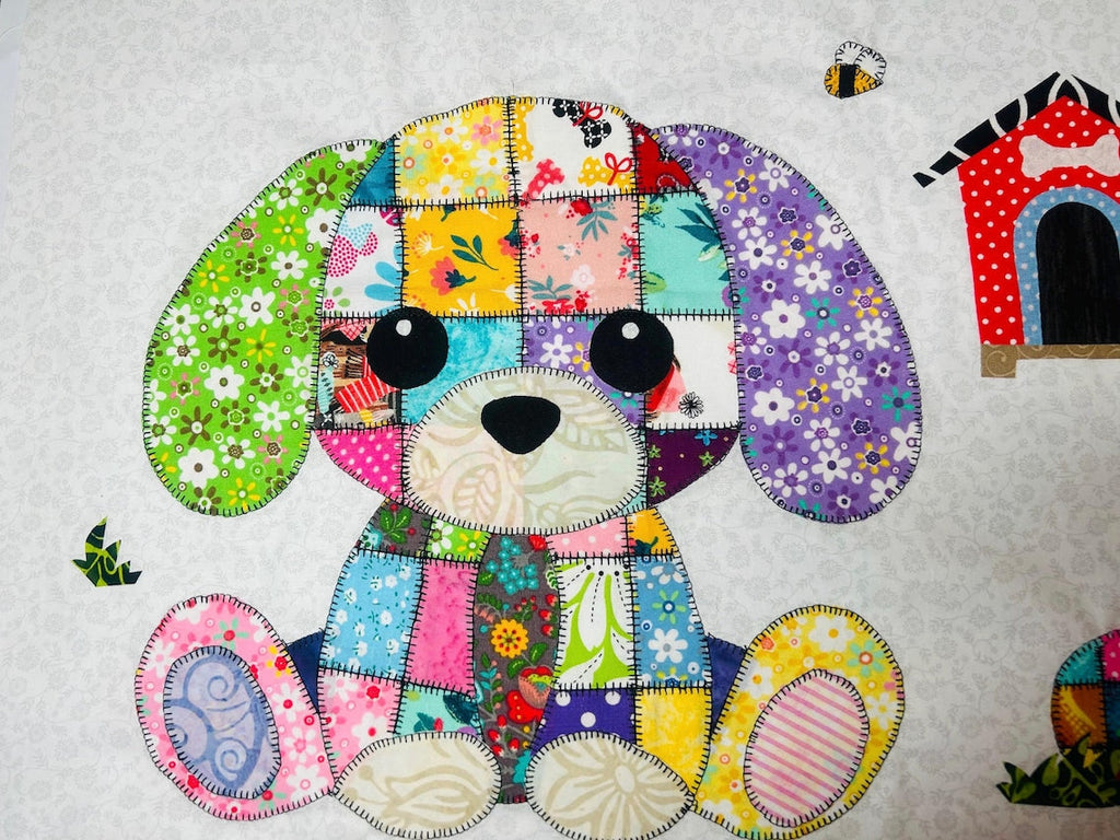 Patchwork Puppy Quilt Pattern PDF Download | Applique Baby Blanket & Dog Lover Quilt