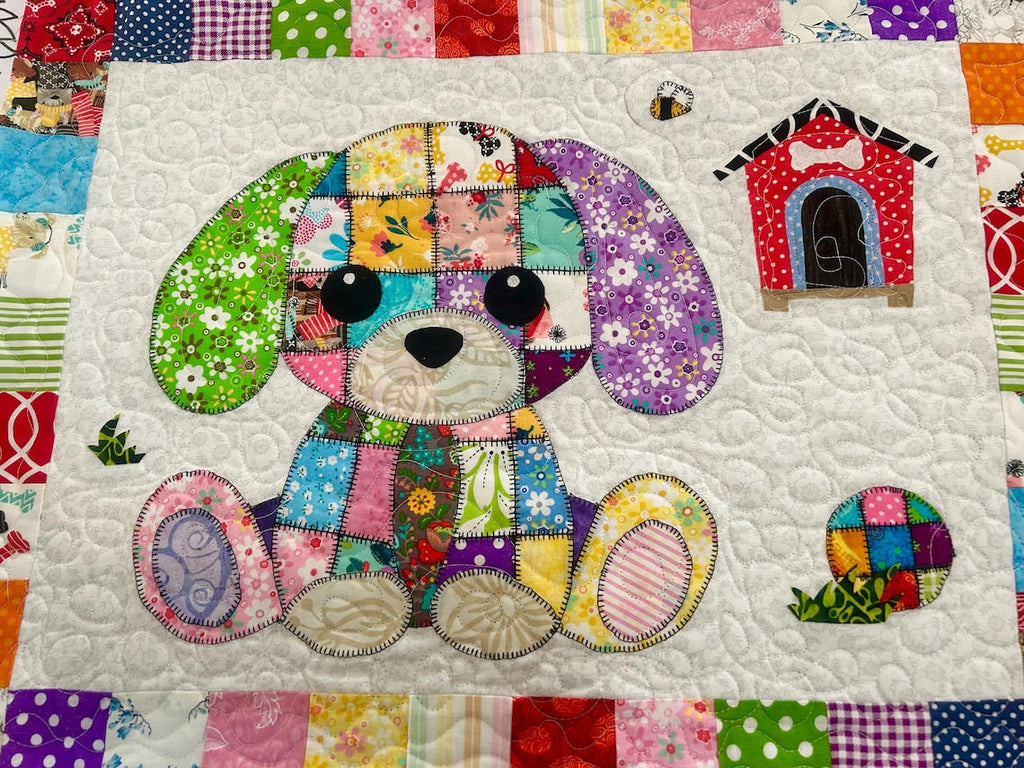 Patchwork Puppy Quilt Pattern PDF Download | Applique Baby Blanket & Dog Lover Quilt