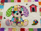 Patchwork Puppy Quilt Pattern PDF Download | Applique Baby Blanket & Dog Lover Quilt