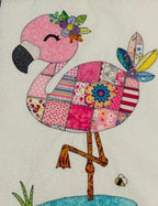 Patchwork Flamingo Quilt Pattern PDF Download Applique Baby Quilt