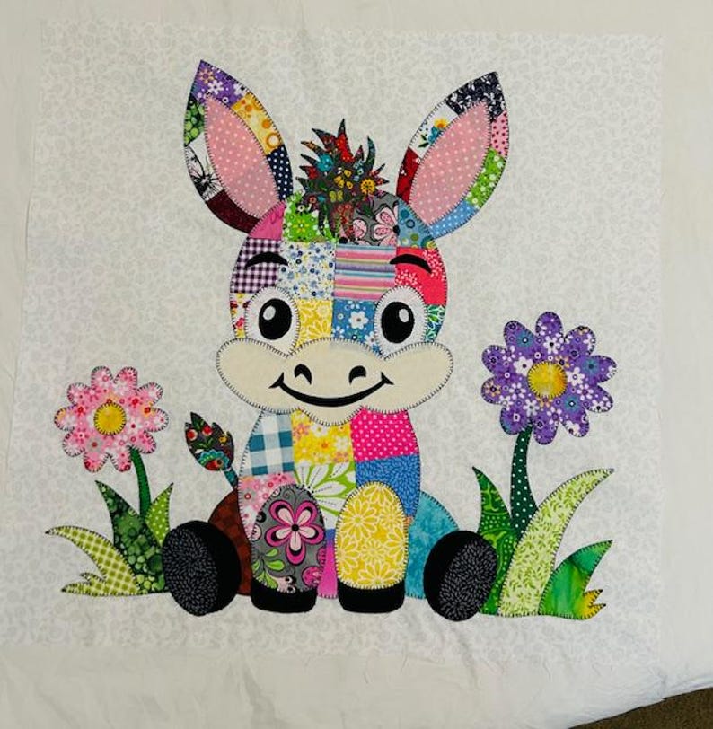 Farmhouse Friends Applique Quilt Pattern Bundle - 4-in-1 Baby Blanket PDF Set