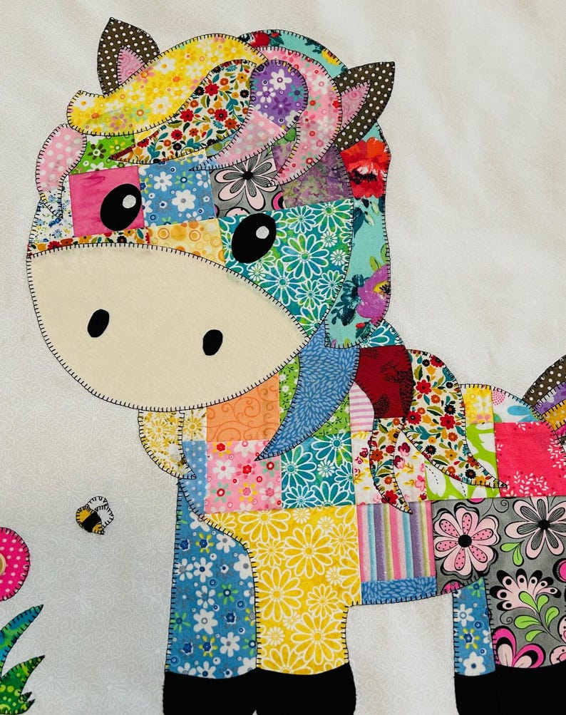 Farmhouse Friends Applique Quilt Pattern Bundle - 4-in-1 Baby Blanket PDF Set