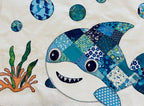 Shark Patchwork Quilt pattern, PDF Instant Download